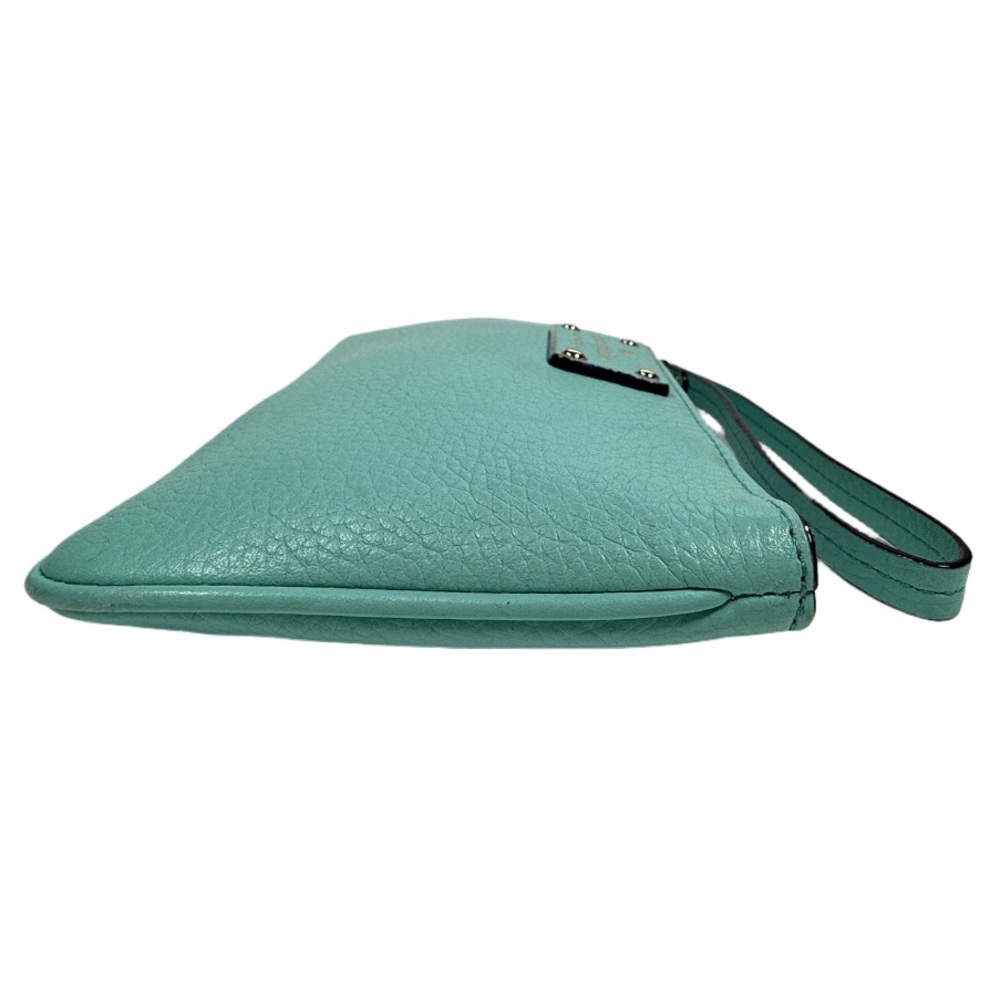 KATE SPADE | Wristlet Top Zip Teal Pebbled Leather Classic Preppy Vacation - Picture 5 of 16